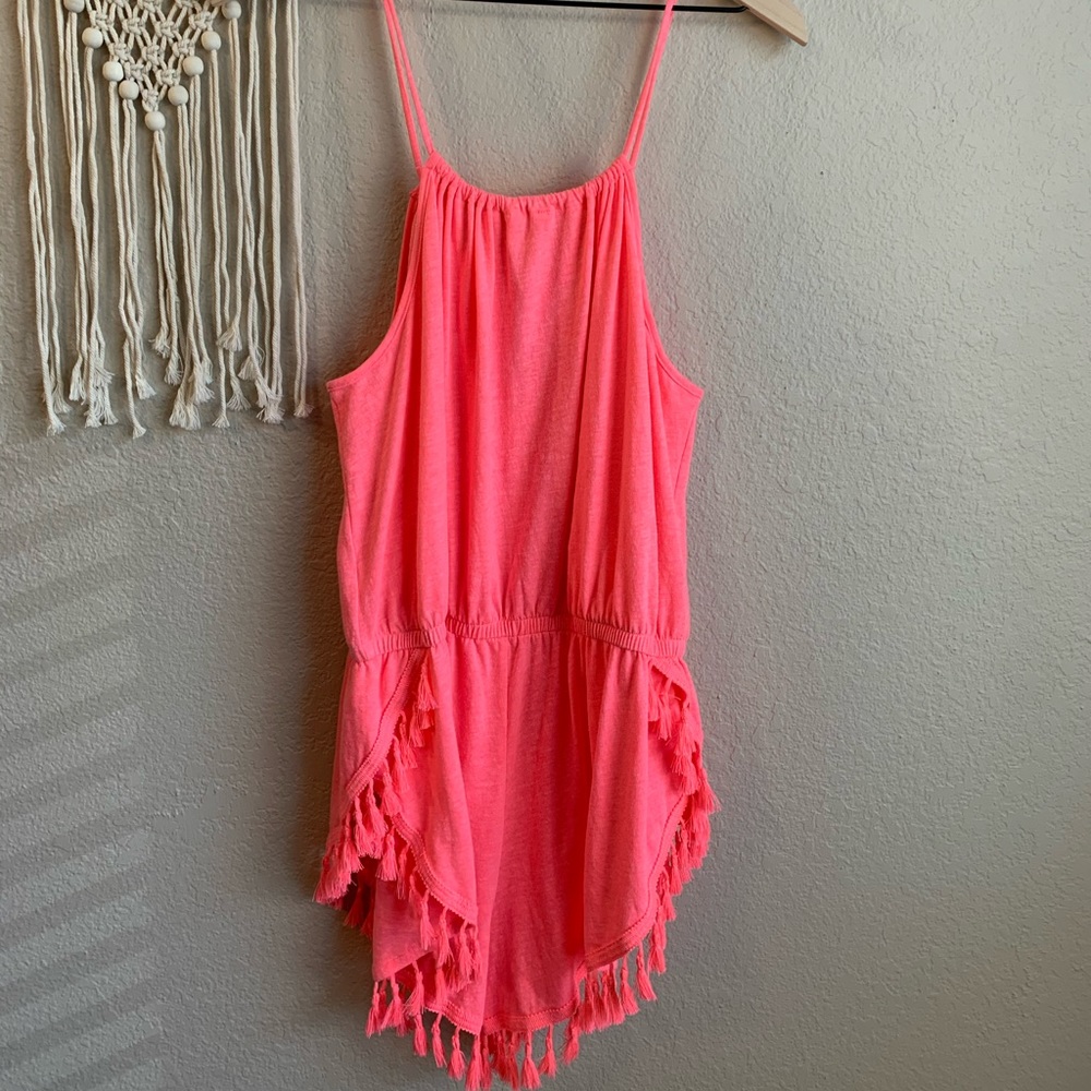 SOLD Swim Cover-Up Tassle Romper medium - Picture 8 of 12